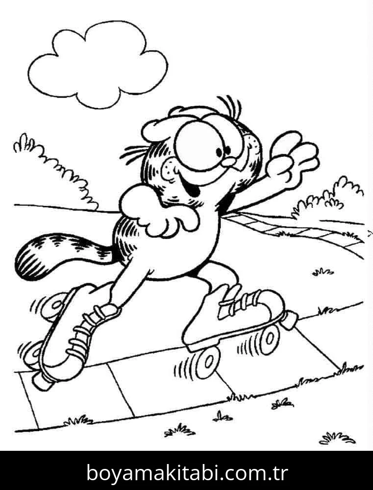 Garfield boyama sayfası #95 – yaratıcılık, doğum günü partisi aktivitesi