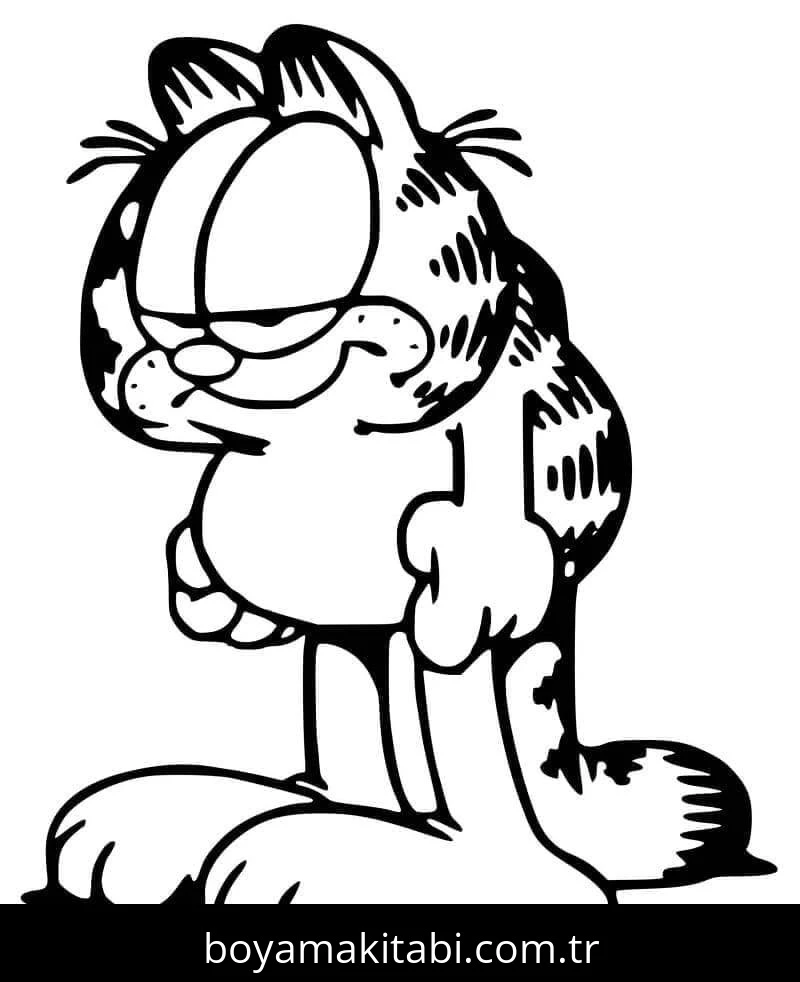 Garfield boyama sayfası #96 – boyama çalışması, sınıf etkinliği
