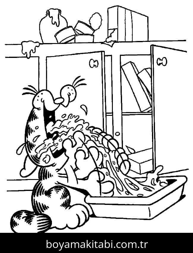 Garfield boyama sayfası #99 – ilkokul öğrencileri için, hayal gücünü besler