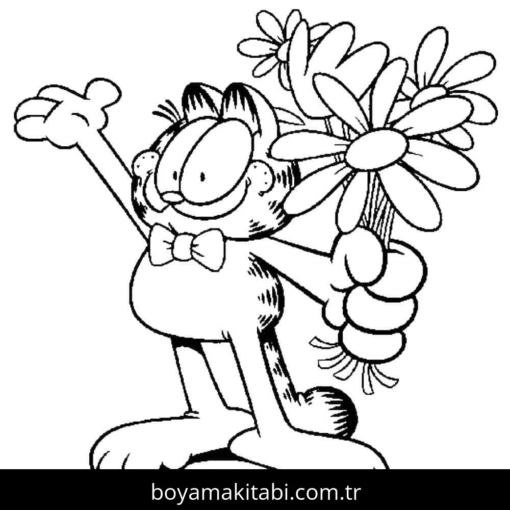 Garfield boyama sayfası – çocuklar için, çizgi film temalı