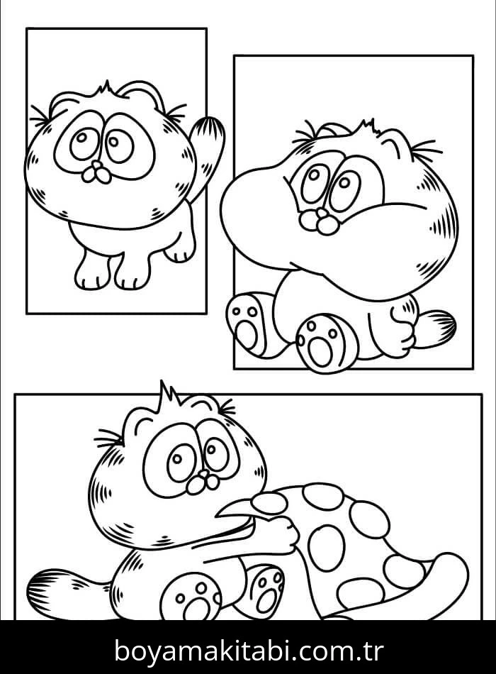 Garfield boyama sayfası #102 – doğum günü partisi aktivitesi, ekran süresine alternatif