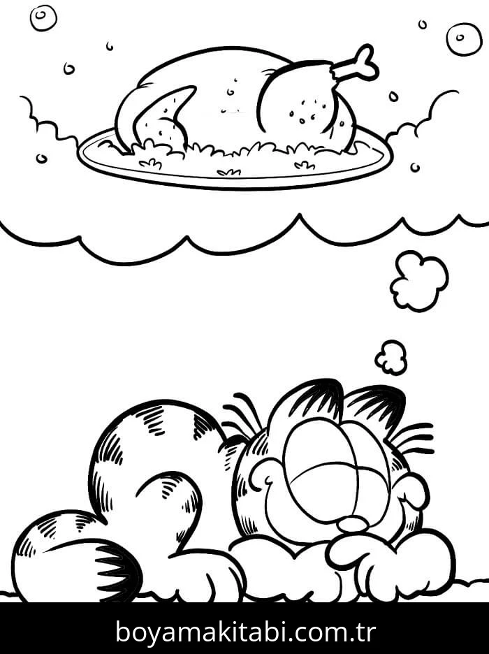 Garfield boyama sayfası #103 – sınıf etkinliği, kolay indirilebilir