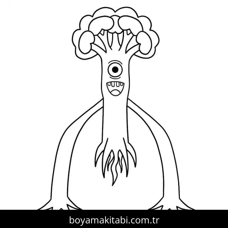 Garten of BanBan boyama sayfası – kolay boyama, eğitici aktivite