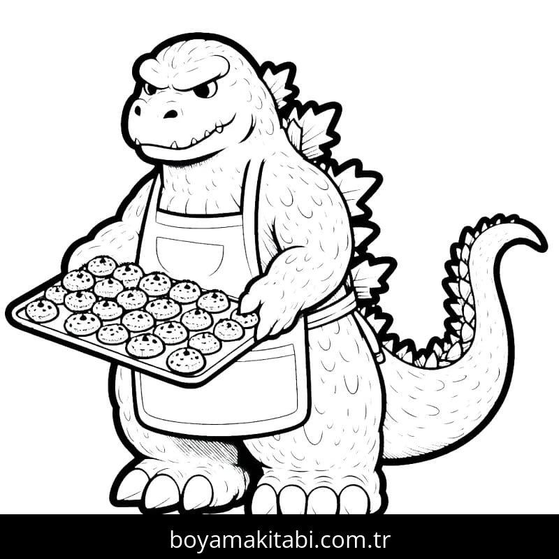 Godzilla boyama sayfası – yaratıcılık, eğlenceli etkinlik