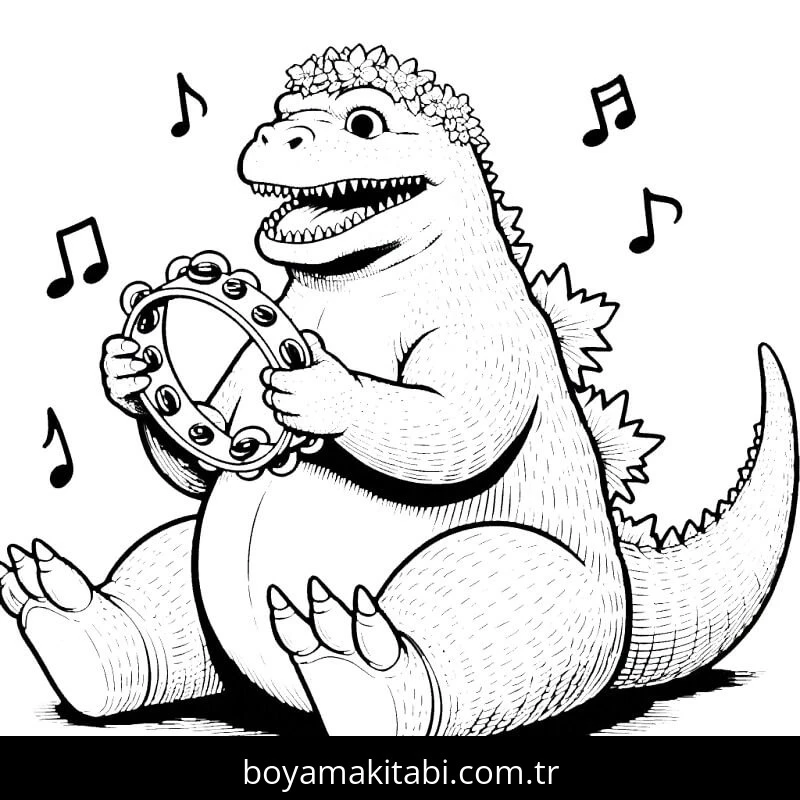 Godzilla boyama sayfası – ücretsiz yazdır, boyama etkinliği