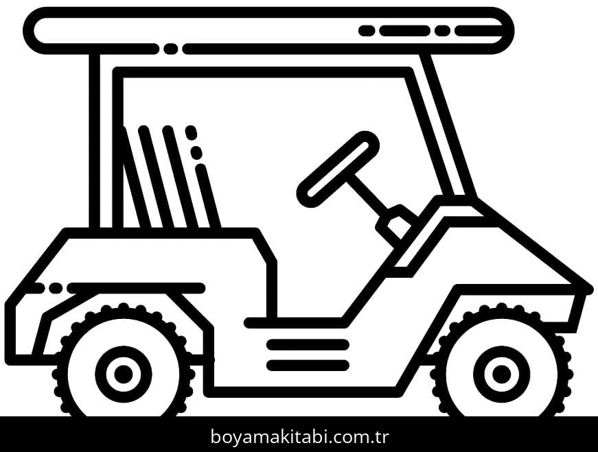 Golf boyama sayfası – boyama çalışması, yaratıcılığı geliştirir