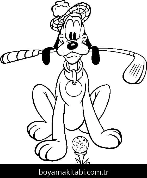 Golf boyama sayfası – PDF indir, sevimli karakter