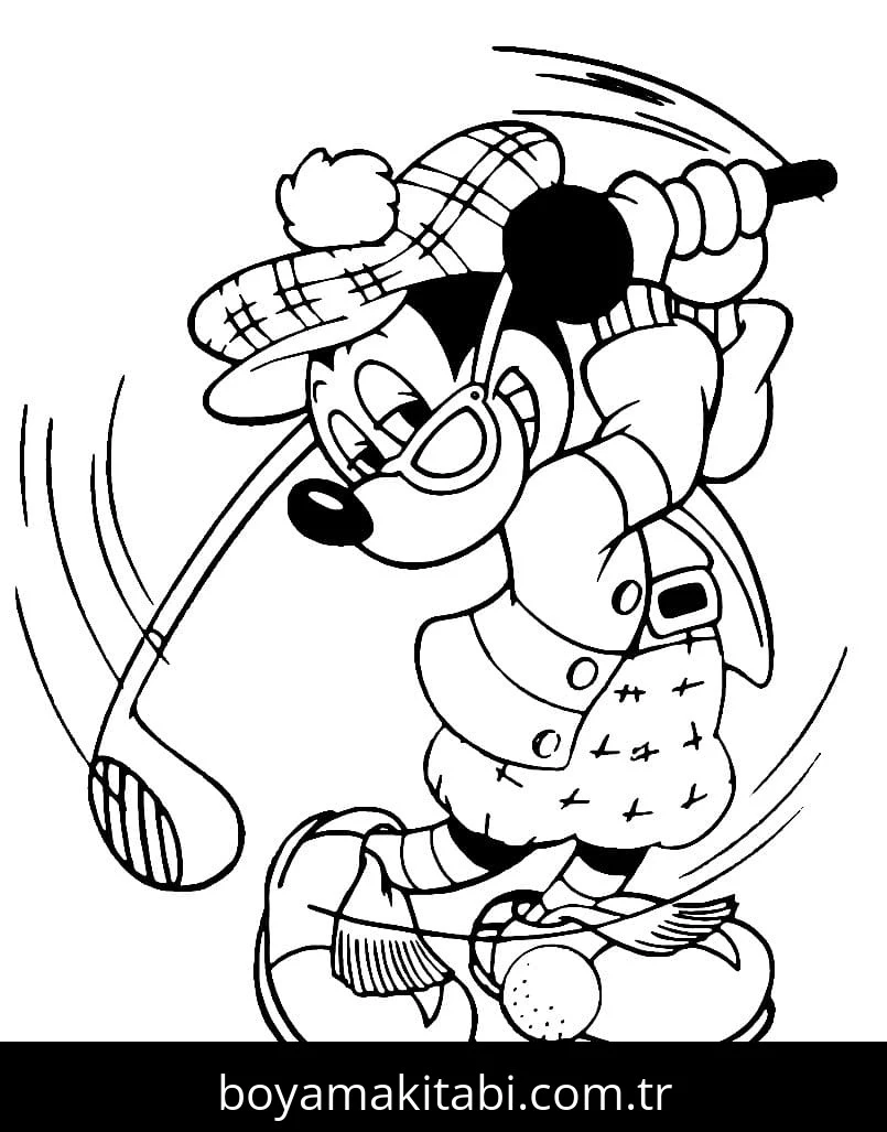 Golf boyama sayfası – ücretsiz yazdır, boyama etkinliği