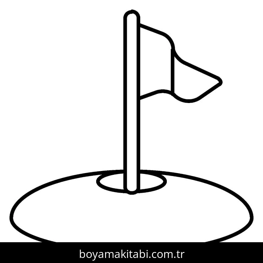 Golf boyama sayfası – çocuk aktivitesi, PDF indir