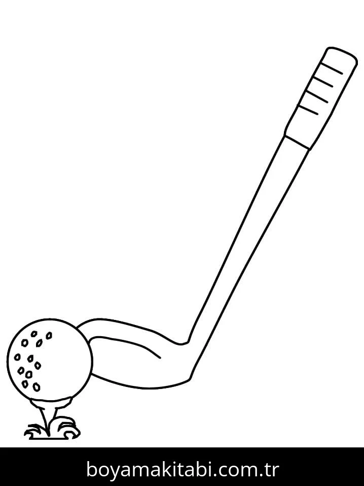 Golf boyama sayfası – ücretsiz yazdır, boyama etkinliği