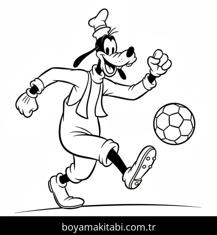 Goofy boyama sayfası – kolay boyama, eğitici aktivite