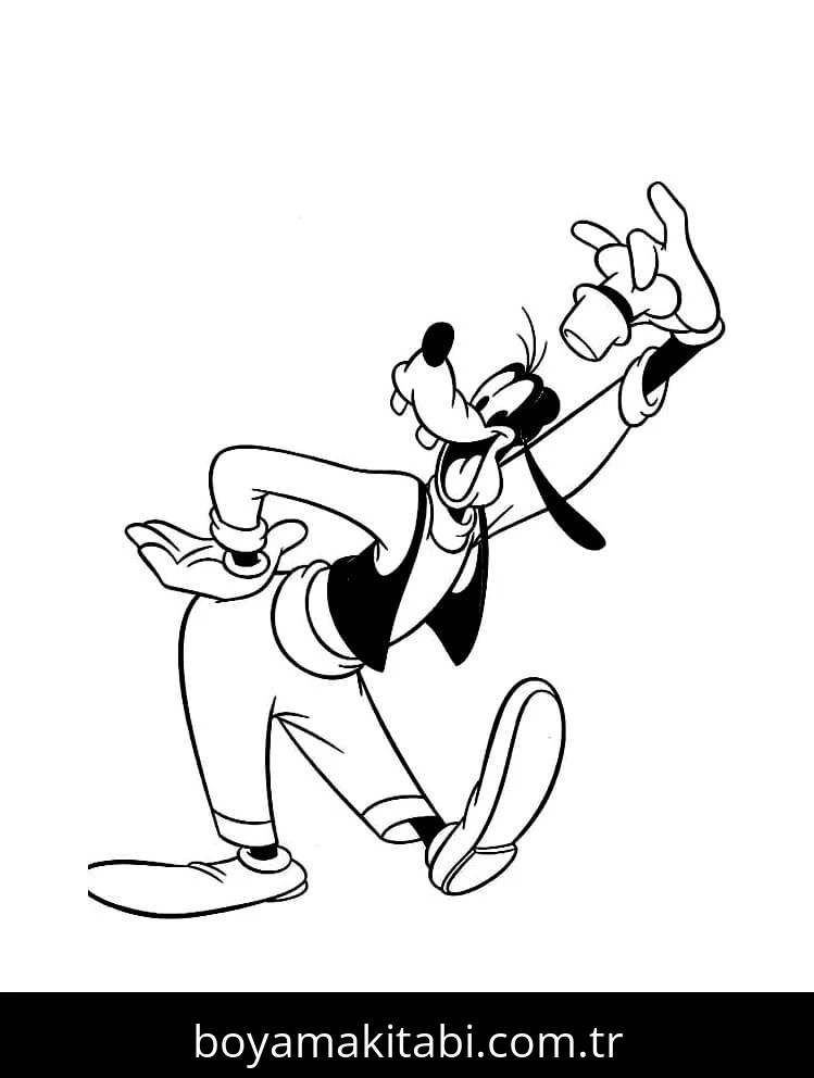 Goofy boyama sayfası – yaratıcılığı geliştirir, keyifli zaman