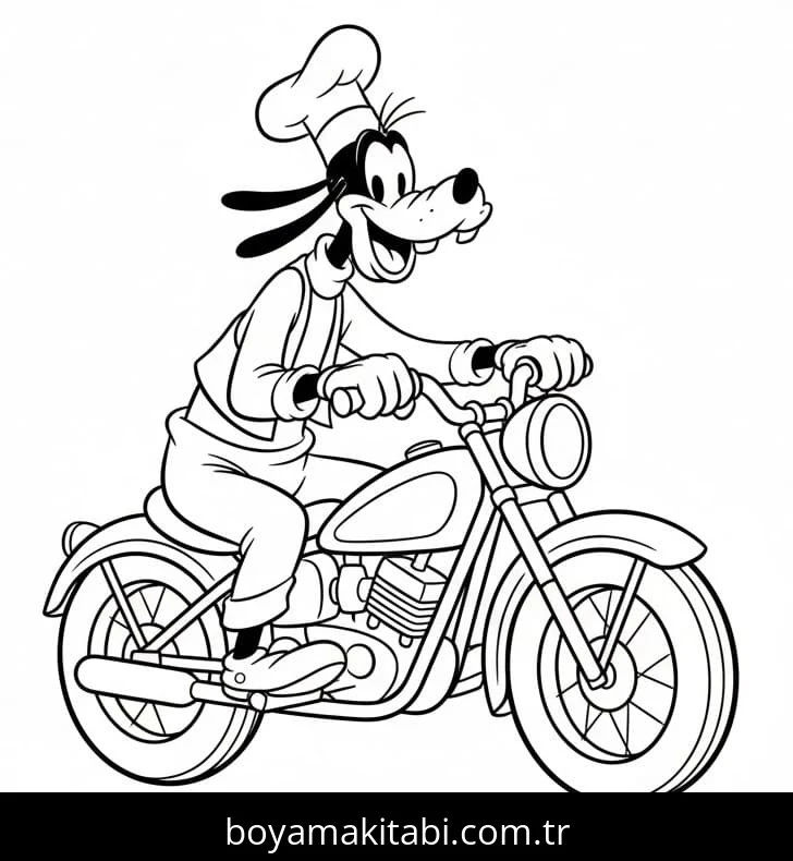 Goofy boyama sayfası – boyama etkinliği, çocuk aktivitesi
