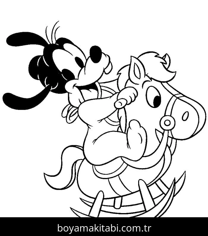 Goofy boyama sayfası – sanatsal çalışma, çocuklar için