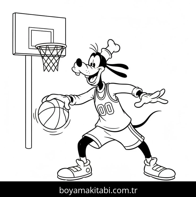 Goofy boyama sayfası – yaratıcılığı geliştirir, keyifli zaman
