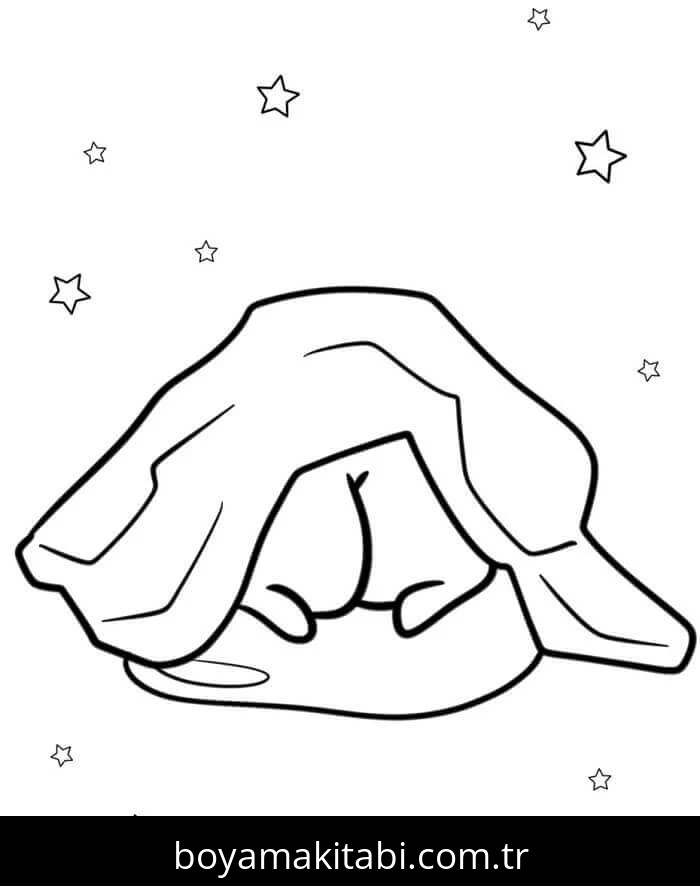 Gudetama boyama sayfası – PDF indir, sevimli karakter