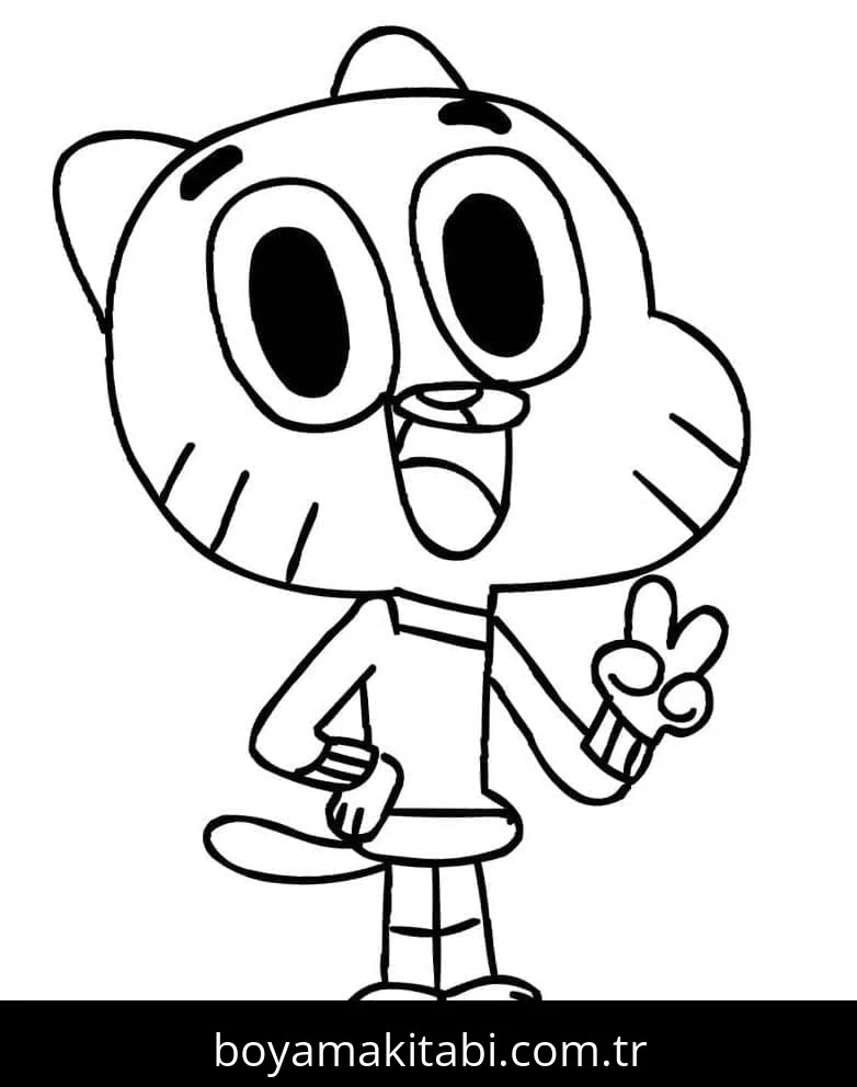 Gumball boyama sayfası – yaratıcılık, eğlenceli etkinlik