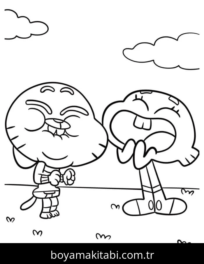 Gumball boyama sayfası – yaratıcılık, eğlenceli etkinlik