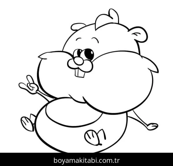 Hamster boyama sayfası – yaratıcılığı geliştirir, keyifli zaman