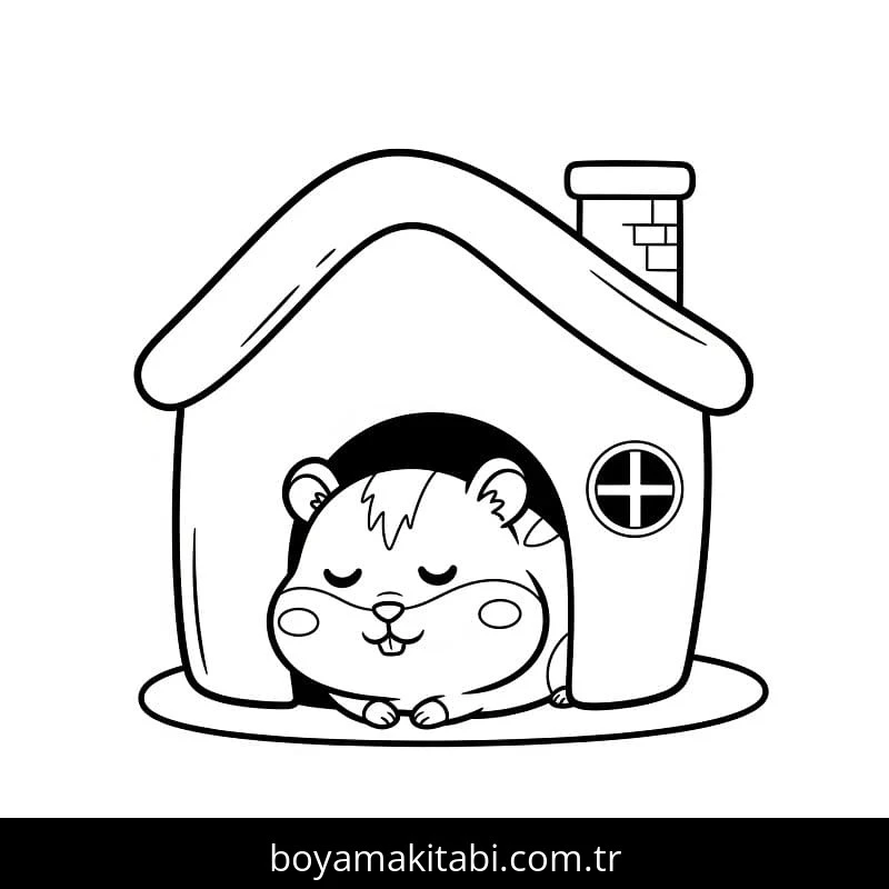 Hamster boyama sayfası – eğitici aktivite, yaratıcılık