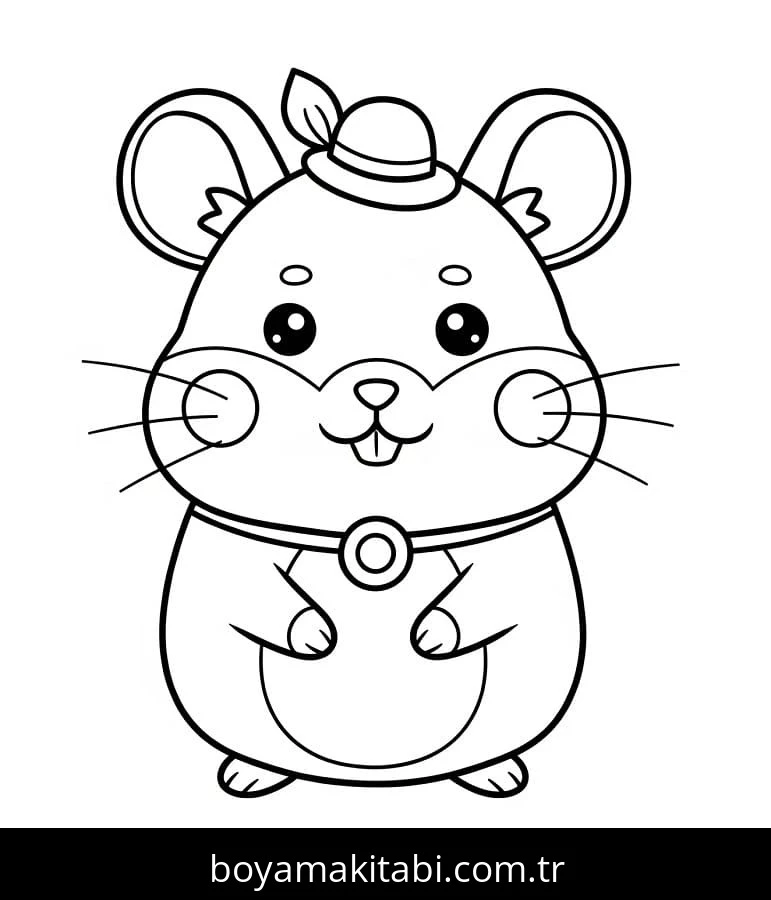 Hamster boyama sayfası – ücretsiz yazdır, boyama etkinliği