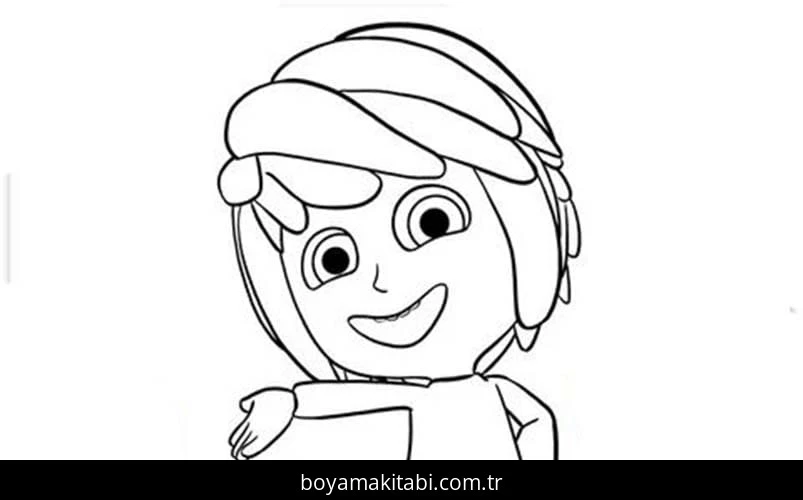 Hapsuu boyama sayfası – basit çizim, kolay boyama