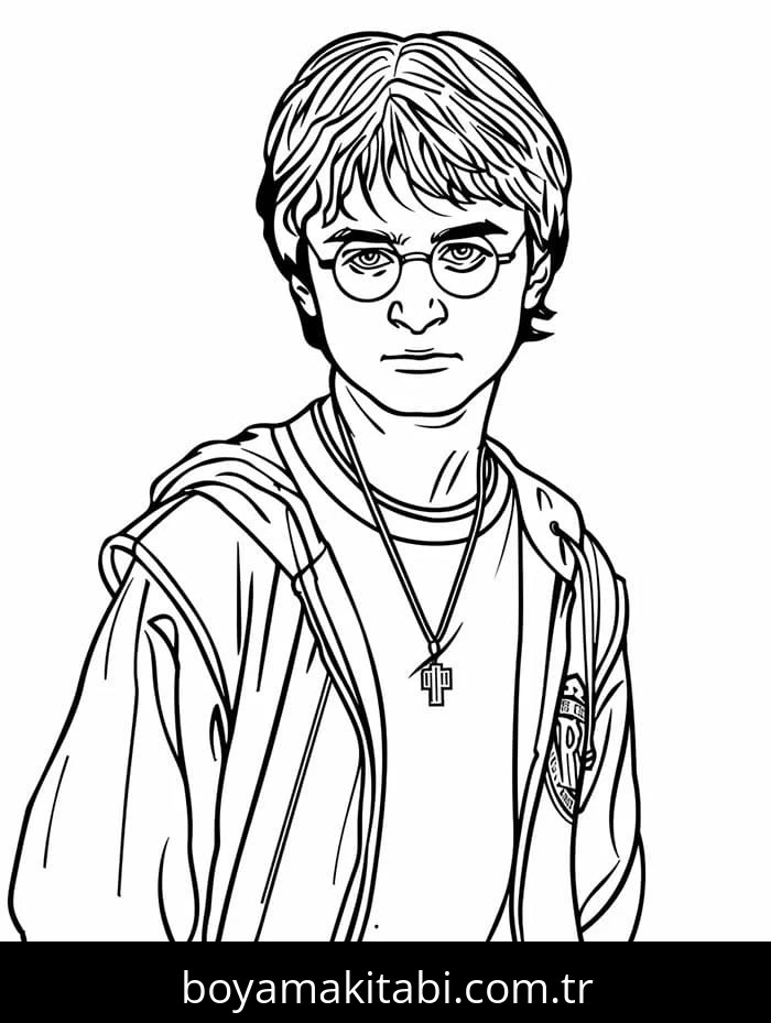 Harry Potter boyama sayfası – yaratıcılığı geliştirir, keyifli zaman