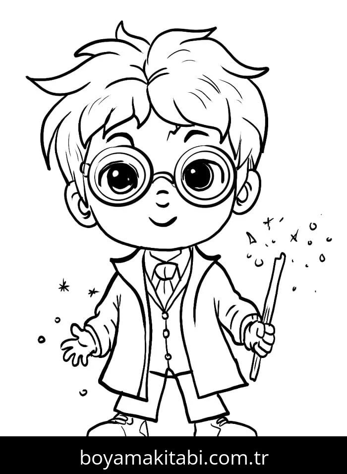 Harry Potter boyama sayfası – eğitici aktivite, yaratıcılık