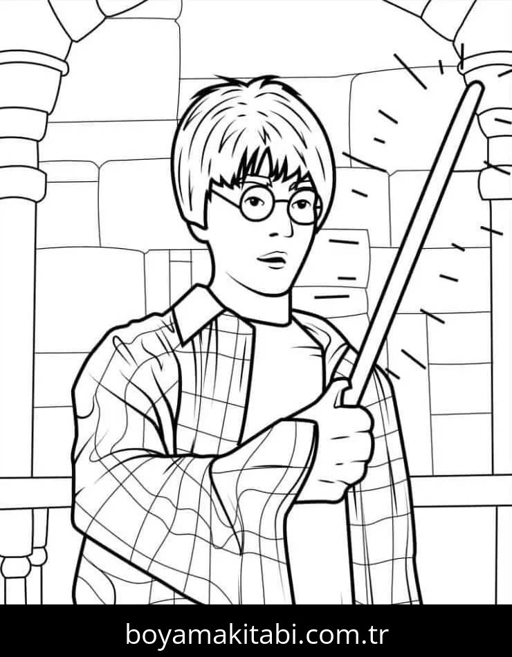 Harry Potter boyama sayfası – evde etkinlik, ücretsiz yazdır