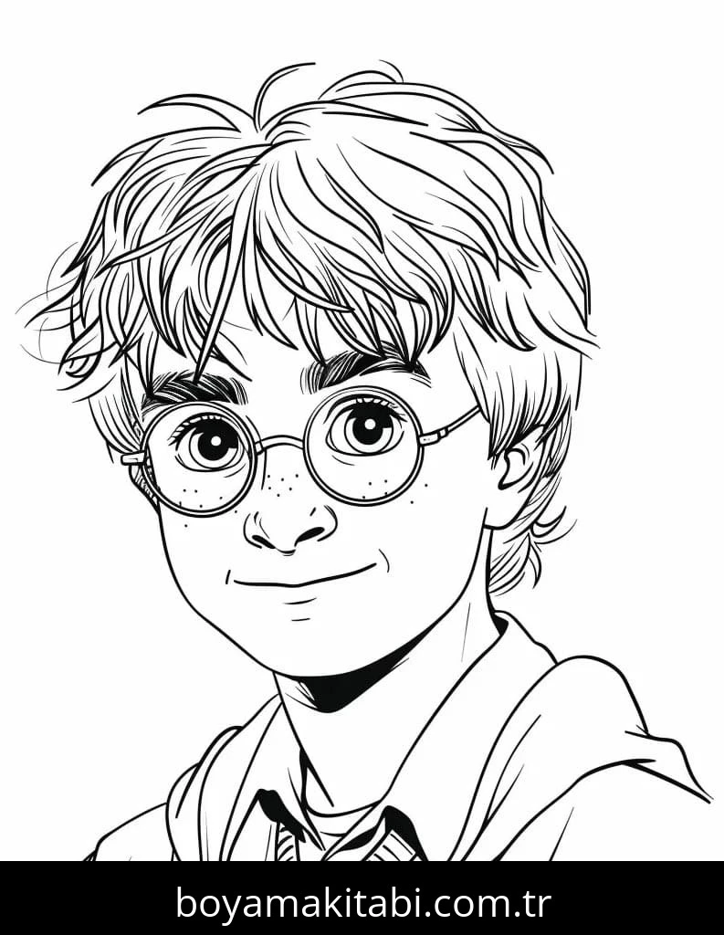 Harry Potter boyama sayfası – çocuk aktivitesi, PDF indir