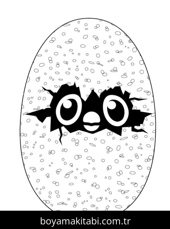 Hatchimals boyama sayfası – çocuklar için, çizgi film temalı