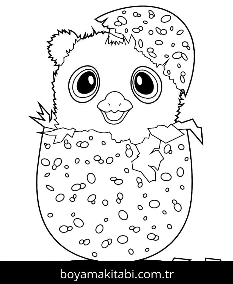 Hatchimals boyama sayfası – okul öncesi, evde etkinlik