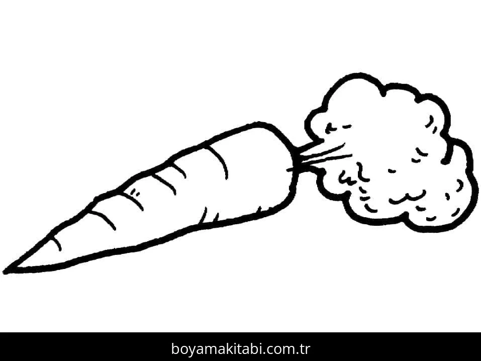 Havuç boyama sayfası – kolay boyama, eğitici aktivite