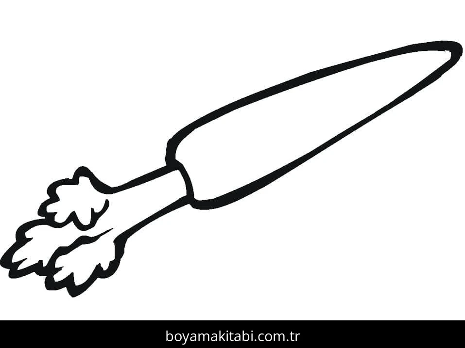 Havuç boyama sayfası – eğlenceli etkinlik, el becerilerini geliştirir