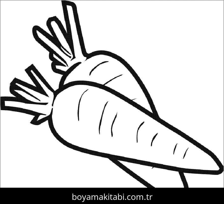 Havuç boyama sayfası – yaratıcılığı geliştirir, keyifli zaman