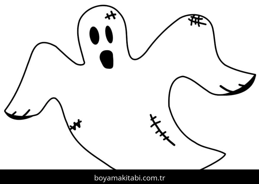 Hayalet boyama sayfası – eğitici aktivite, yaratıcılık