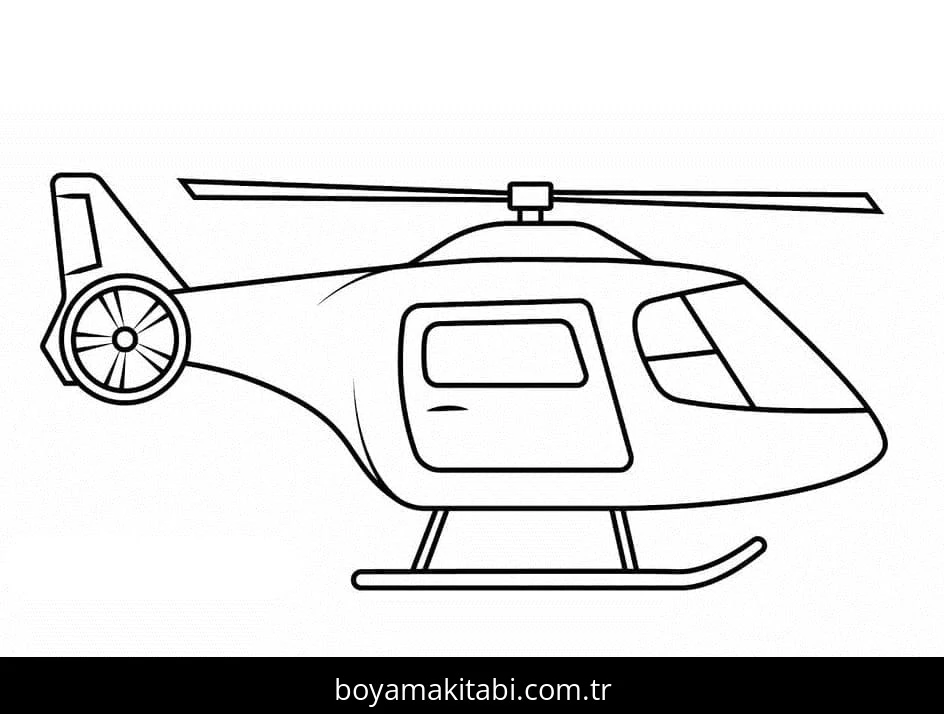 Helikopter boyama sayfası – eğitici aktivite, yaratıcılık