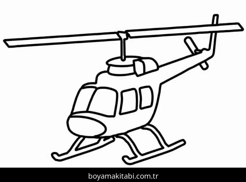 Helikopter boyama sayfası – yaratıcılık, eğlenceli etkinlik