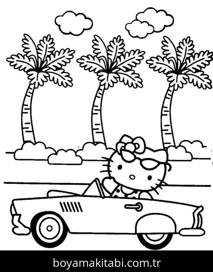 Hello Kitty boyama sayfası – okul öncesi, evde etkinlik