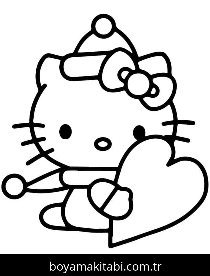 Hello Kitty boyama sayfası – çocuklar için, çizgi film temalı