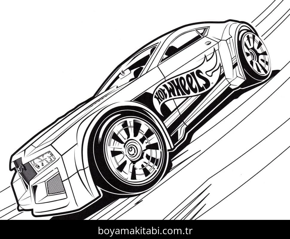 Hot Wheels boyama sayfası #60 – çocuklarla kaliteli zaman, yaratıcılığı geliştirir