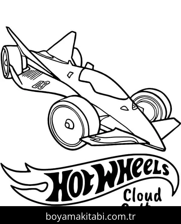 Hot Wheels boyama sayfası #66 – eğlenceli etkinlik, el becerilerini geliştirir