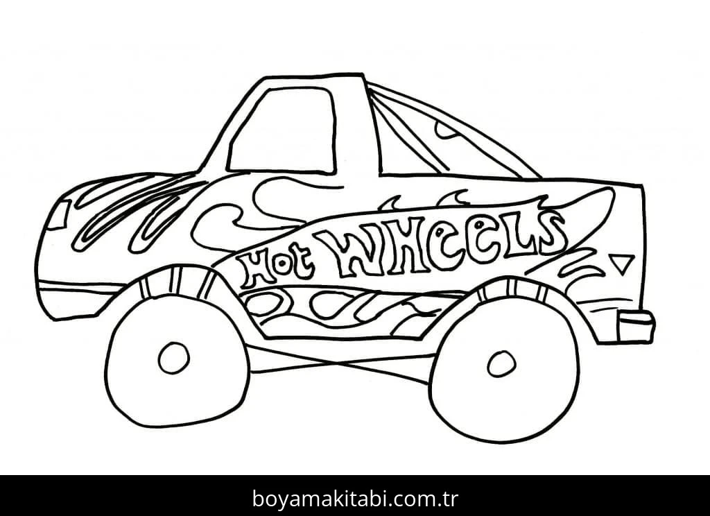 Hot Wheels boyama sayfası #86 – doğum günü partisi aktivitesi, ekran süresine alternatif
