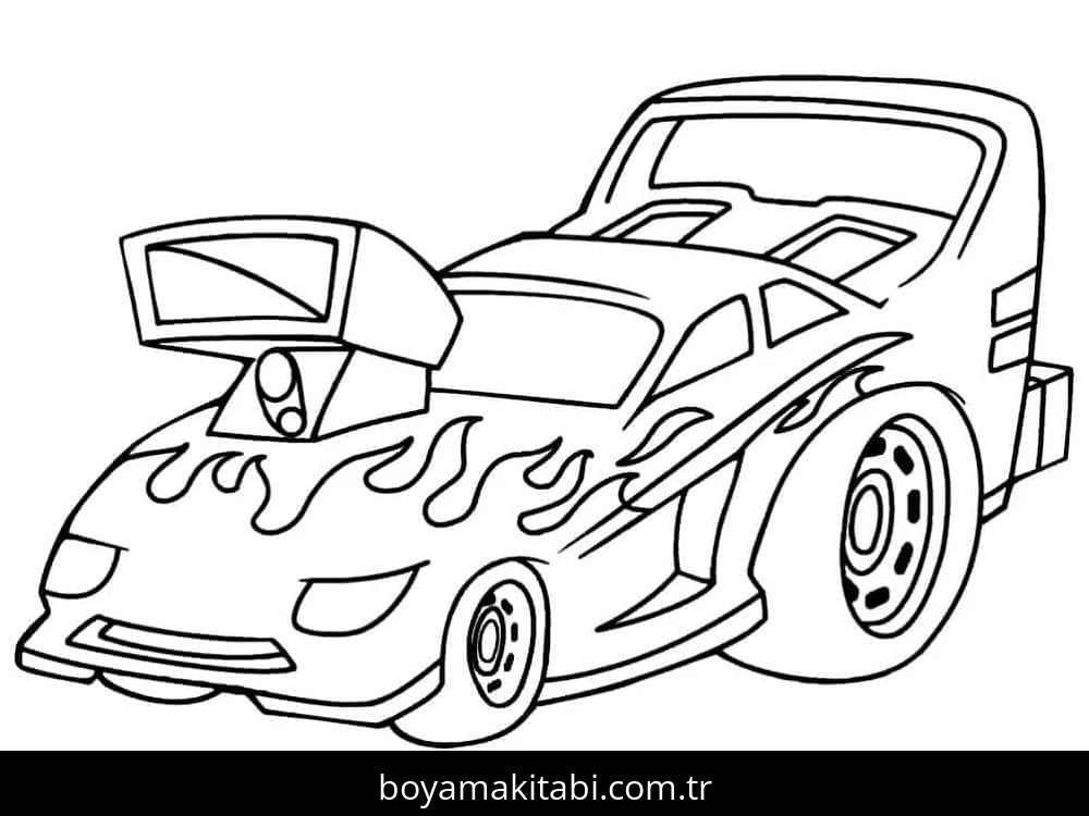Hot Wheels boyama sayfası #102 – ücretsiz yazdır, boyama etkinliği