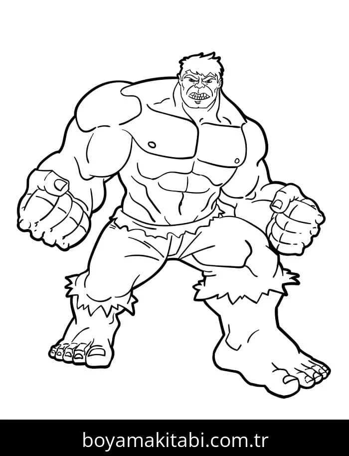 Hulk boyama sayfası – keyifli zaman, renkli çizimler