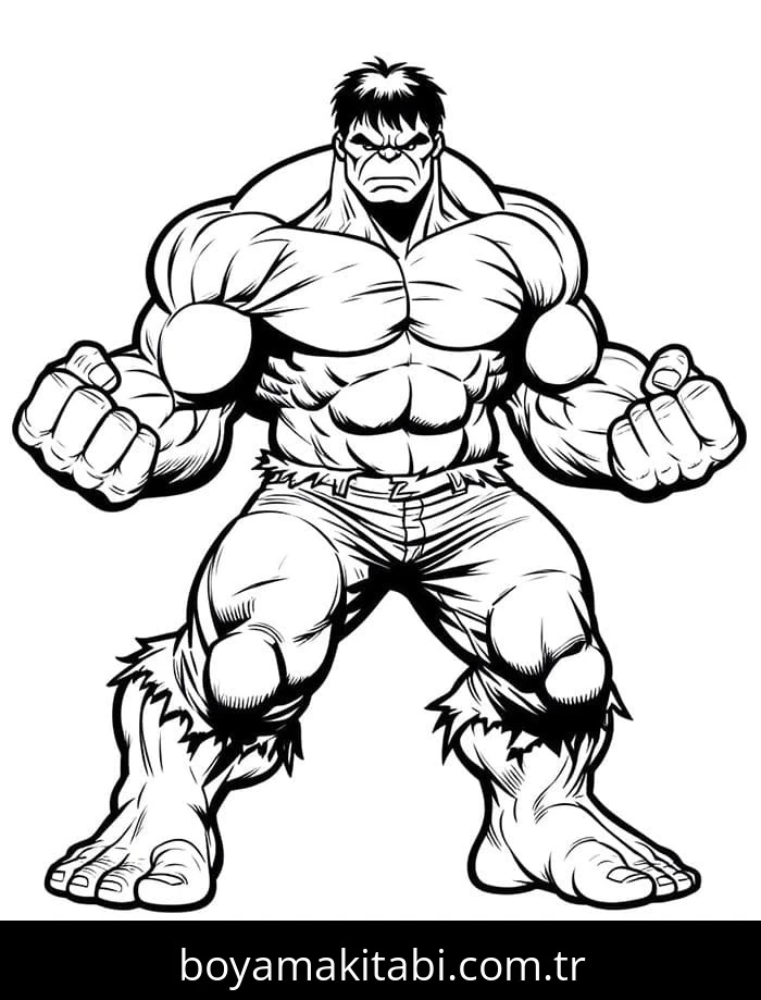 Hulk boyama sayfası – ücretsiz yazdır, boyama etkinliği