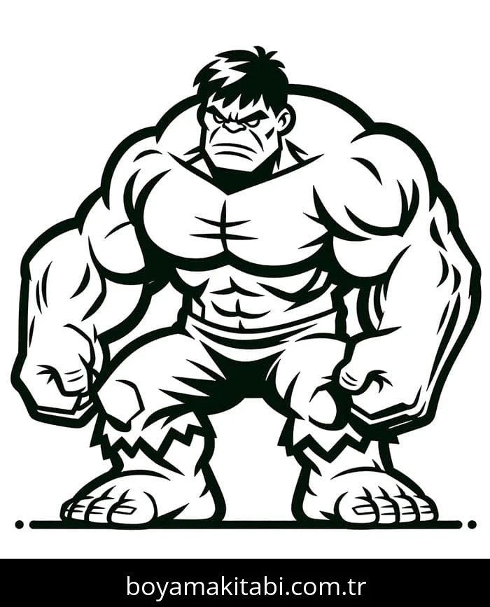 Hulk boyama sayfası – okul öncesi, evde etkinlik
