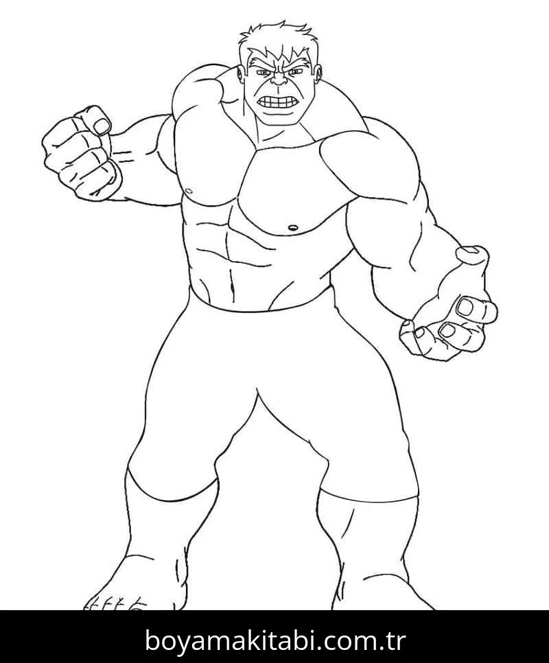 Hulk boyama sayfası – boyama etkinliği, çocuk aktivitesi