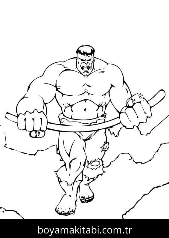 Hulk boyama sayfası – evde etkinlik, ücretsiz yazdır