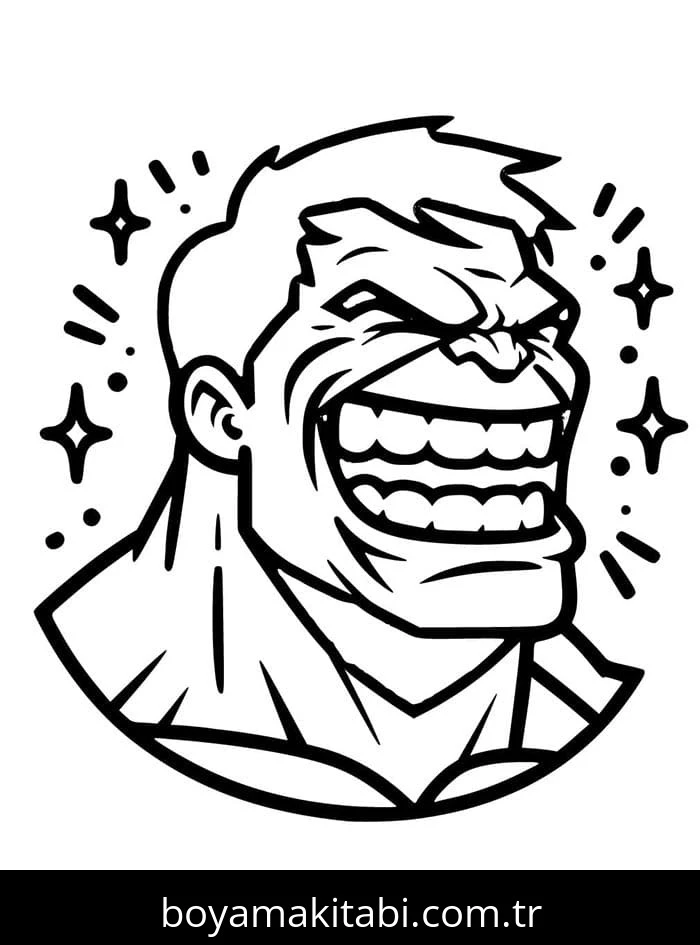 Hulk boyama sayfası – boyama çalışması, yaratıcılığı geliştirir